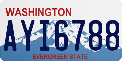 WA license plate AYI6788