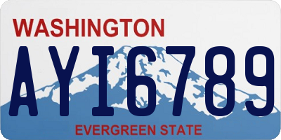 WA license plate AYI6789