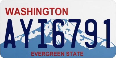 WA license plate AYI6791