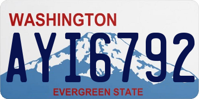 WA license plate AYI6792