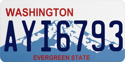 WA license plate AYI6793