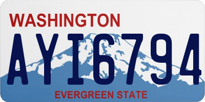 WA license plate AYI6794