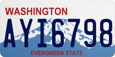 WA license plate AYI6798