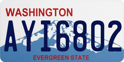 WA license plate AYI6802