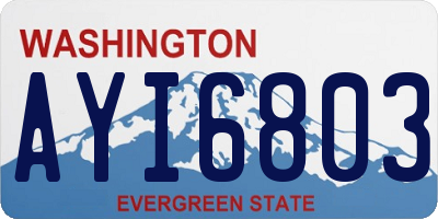 WA license plate AYI6803