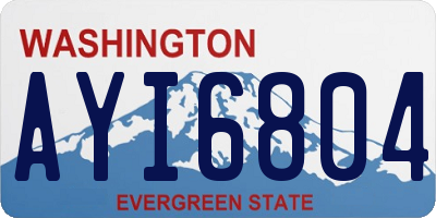 WA license plate AYI6804