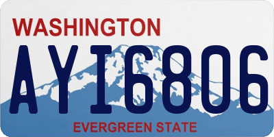 WA license plate AYI6806