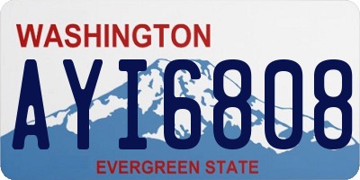WA license plate AYI6808
