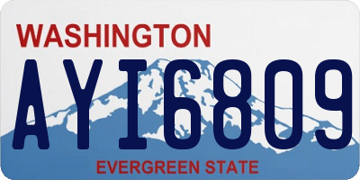 WA license plate AYI6809