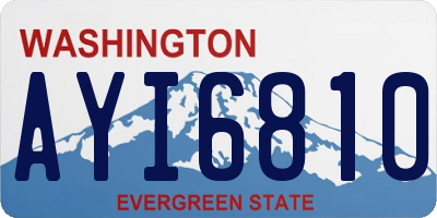 WA license plate AYI6810
