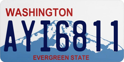 WA license plate AYI6811