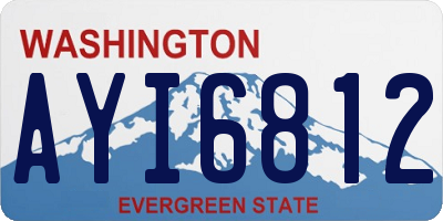 WA license plate AYI6812