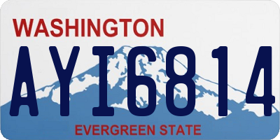 WA license plate AYI6814