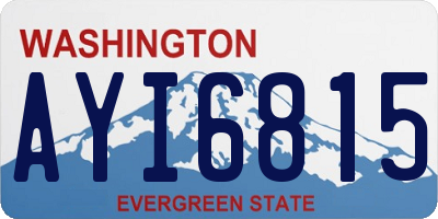 WA license plate AYI6815