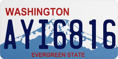 WA license plate AYI6816