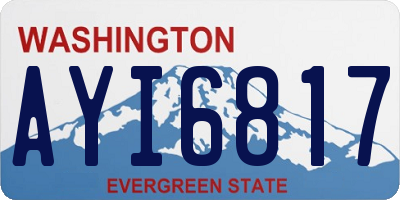 WA license plate AYI6817