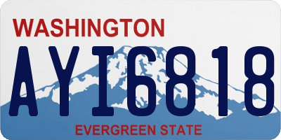 WA license plate AYI6818