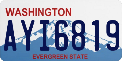 WA license plate AYI6819