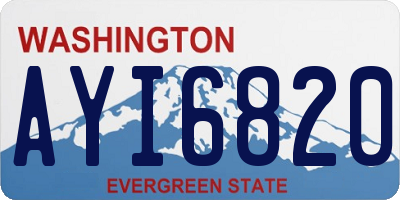 WA license plate AYI6820