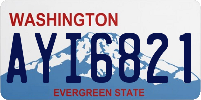 WA license plate AYI6821