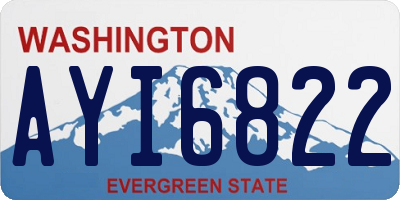 WA license plate AYI6822
