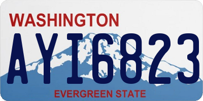 WA license plate AYI6823