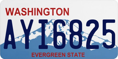 WA license plate AYI6825
