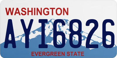 WA license plate AYI6826