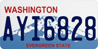 WA license plate AYI6828