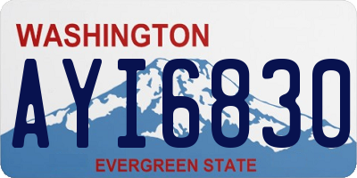 WA license plate AYI6830
