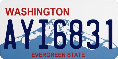 WA license plate AYI6831