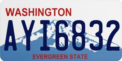 WA license plate AYI6832