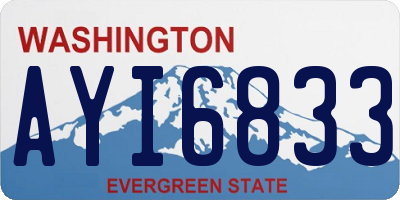 WA license plate AYI6833