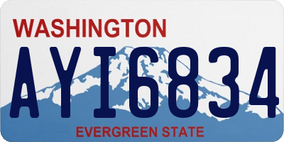 WA license plate AYI6834