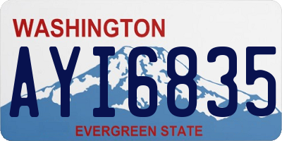 WA license plate AYI6835