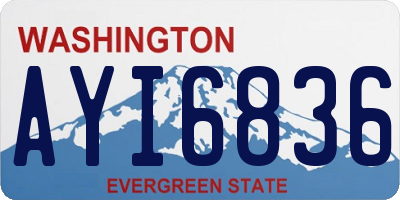 WA license plate AYI6836