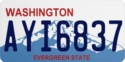WA license plate AYI6837