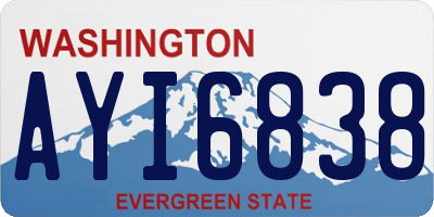 WA license plate AYI6838