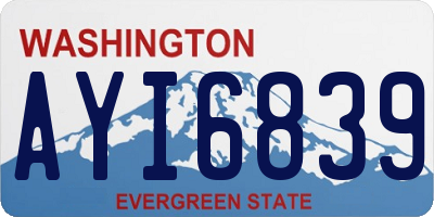 WA license plate AYI6839