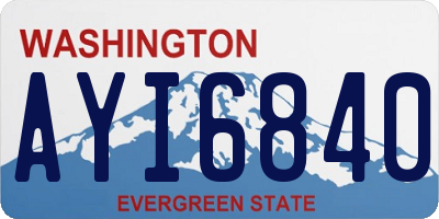 WA license plate AYI6840