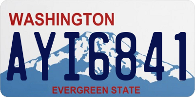 WA license plate AYI6841