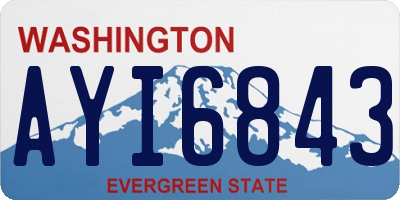 WA license plate AYI6843