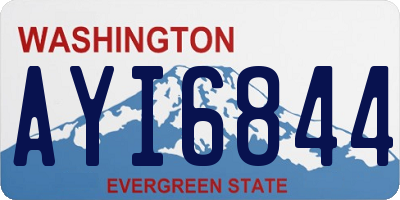WA license plate AYI6844