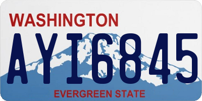 WA license plate AYI6845