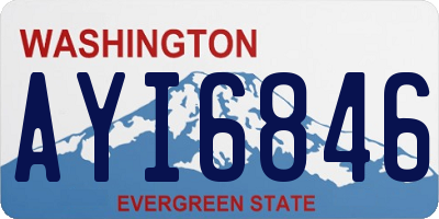 WA license plate AYI6846