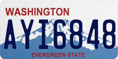 WA license plate AYI6848