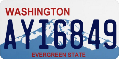 WA license plate AYI6849