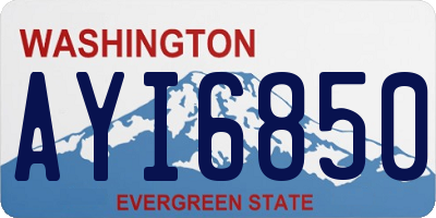 WA license plate AYI6850