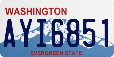 WA license plate AYI6851