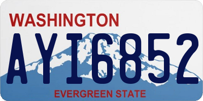 WA license plate AYI6852